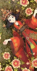 最美中式新娘装的动漫少女插画图片可做手机壁纸
