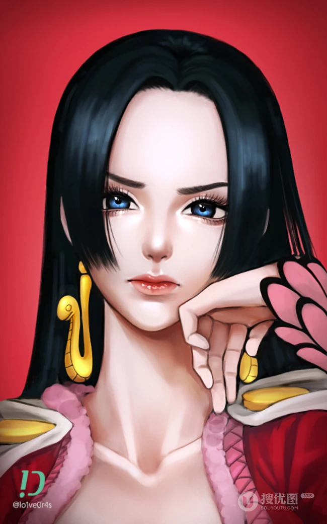 海贼王炫彩朋克风插画图片4月14日鉴赏