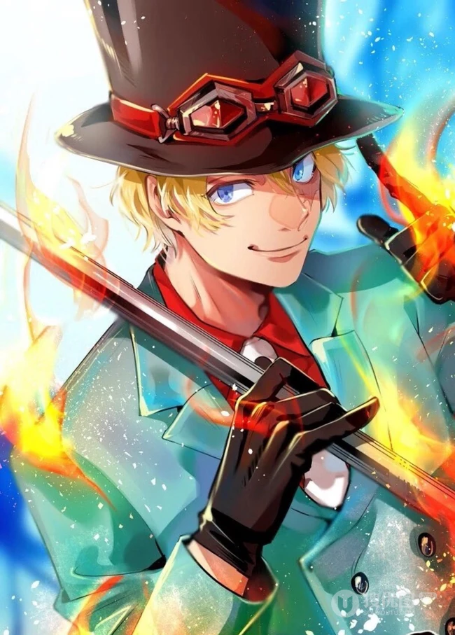 海贼王炫彩朋克风插画图片4月14日鉴赏