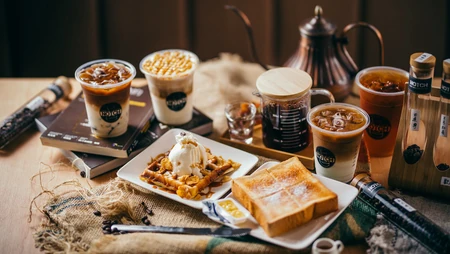 甜食咖啡，奶茶，面包等唯美摄影电脑背景
