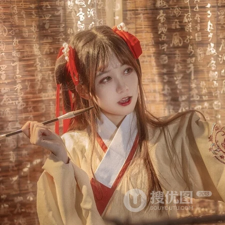 可爱的伴读女书童头像