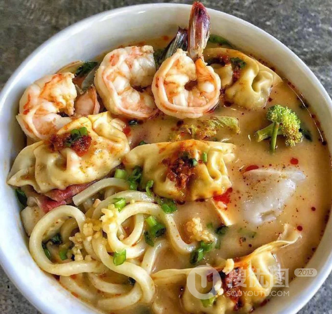 各类面食图片，海鲜汤面，炒面图片大全 第5张