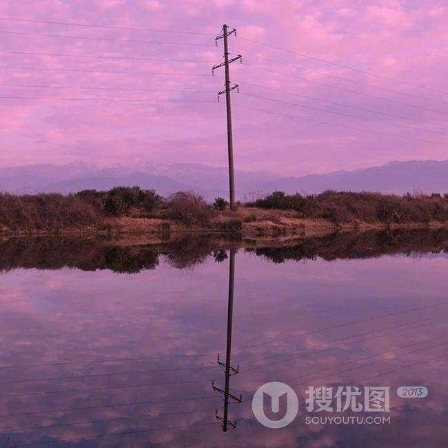 一天中最美的太阳，紫色的天空夕阳唯美图片 第6张