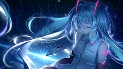炫彩色调，动漫科技风初音未来插画壁纸图片套图