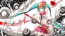 炫彩色调，动漫科技风初音未来插画壁纸图片套图