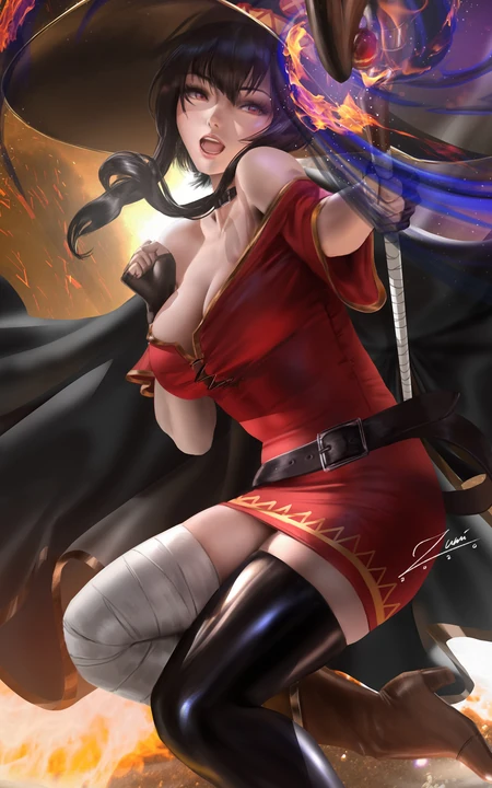 超性感的动漫大法师唯美插画手机壁纸