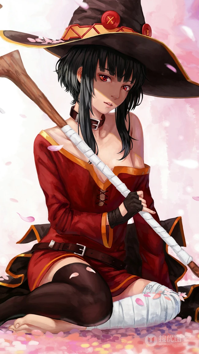 超性感的动漫大法师唯美插画手机壁纸