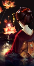 唯美和服古风动漫插画，二次元和服女王轻熟美图欣赏