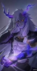 茨木童子图片，和风游戏《阴阳师》人物茨木童子手绘插画图片欣赏