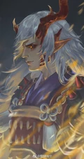 茨木童子图片，和风游戏《阴阳师》人物茨木童子手绘插画图片欣赏