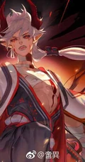 阴阳师精美同人动漫图片，唯美动漫阴阳师茨木&吞吞插画图片
