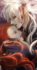 阴阳师精美同人动漫图片，唯美动漫阴阳师茨木&吞吞插画图片