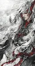 阴阳师精美同人动漫图片，唯美动漫阴阳师茨木&吞吞插画图片