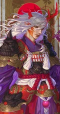 阴阳师精美同人动漫图片，唯美动漫阴阳师茨木&吞吞插画图片