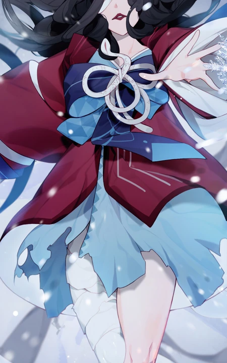 阴阳师蒙眼女角色帅气手机壁纸