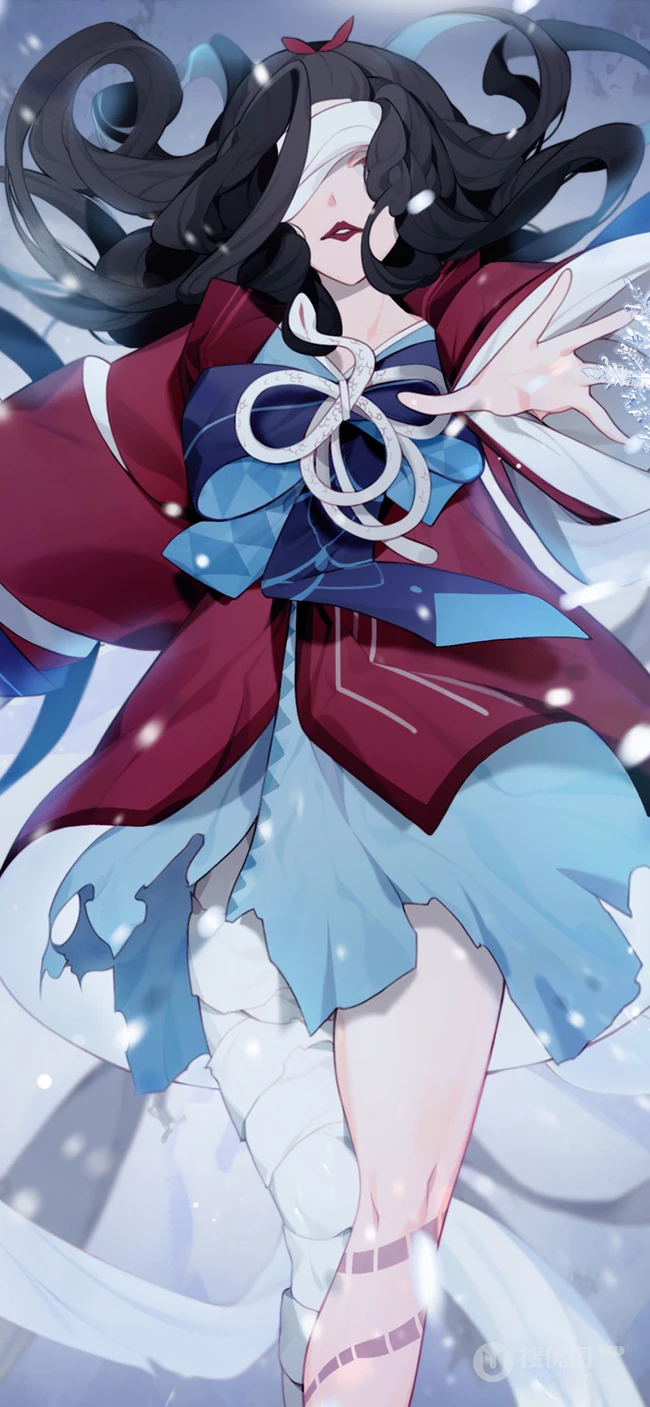 阴阳师蒙眼女角色帅气手机壁纸
