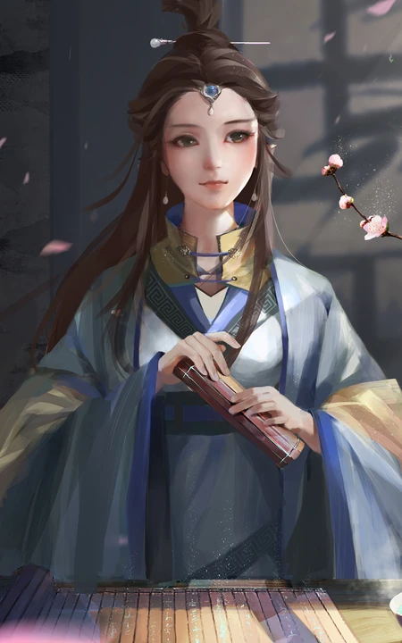 古风美艳的文人动漫秀女手机壁纸