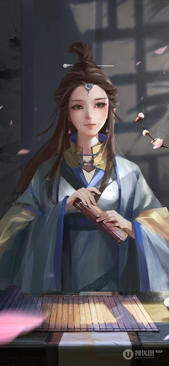 古风美艳的文人动漫秀女手机壁纸