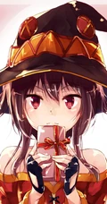 动漫插画《为美好的世界送上祝福》角色女法师手机壁纸图片