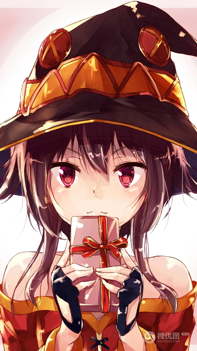 动漫插画《为美好的世界送上祝福》角色女法师手机壁纸图片