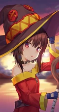 动漫插画《为美好的世界送上祝福》角色女法师手机壁纸图片