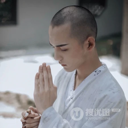 创意真人COS法海摄影头像图片