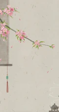 富有中国风特色花卉的油墨画手机壁纸