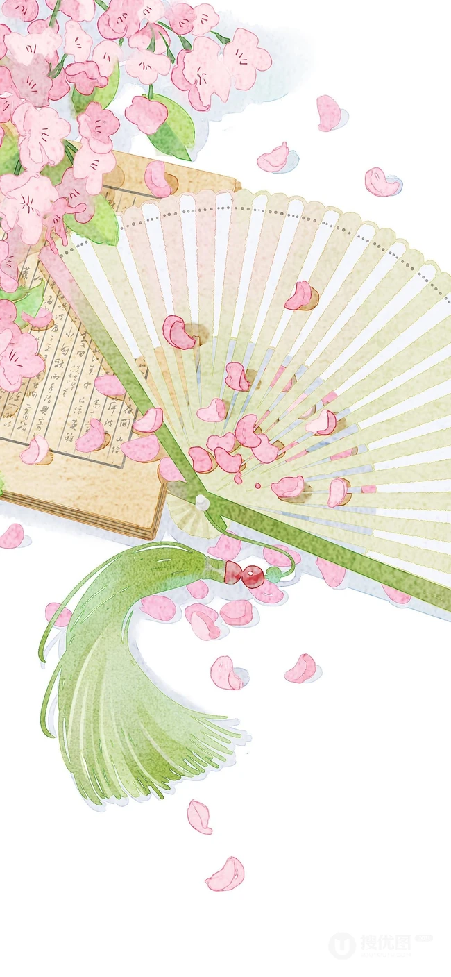 中国风毛笔画大好河山，传统花卉唯美油墨手机壁纸