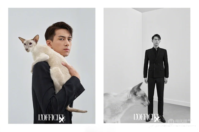 李现时尚有型穿搭登《时装L'OFFICIEL》电子刊写真图片