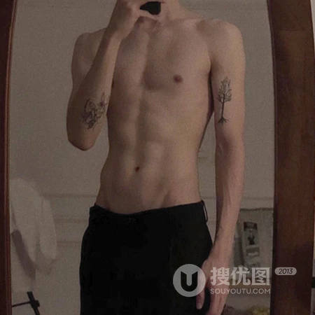 秀腹肌的健身型男个性头像，霸气肌肉男头像图片