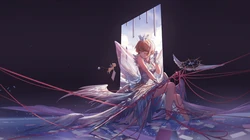 二次元仙女&ldquo;木之本樱&rdquo;和他的宠物狗炫彩壁纸，画风太美了