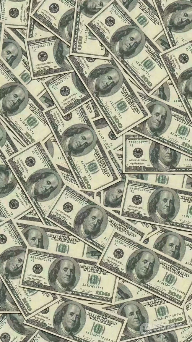 货币壁纸类满屏美金的手机壁纸