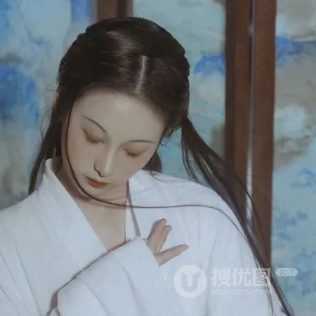 古风一缕白衣仙气十足的美人小众QQ头像图片