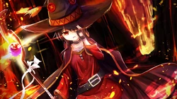 动漫《为美好的世界献上祝福》主角大法师插画壁纸图片