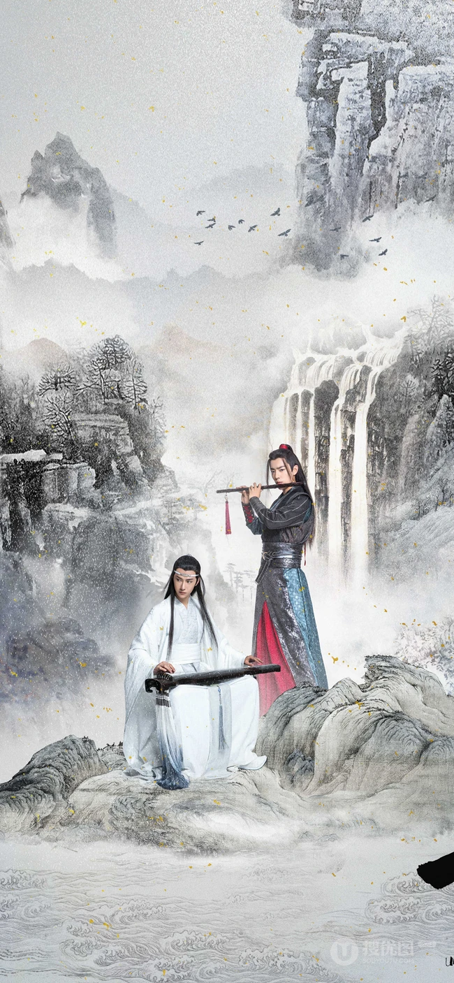 电视剧《陈情令》超火主角王一博，肖战剧照手机壁纸