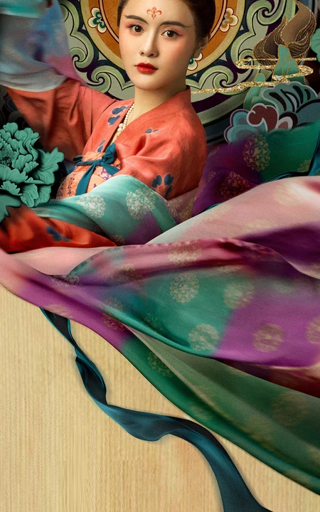 敦煌画风优酷剧集《长安十二时辰》女主角超清2K手机壁纸
