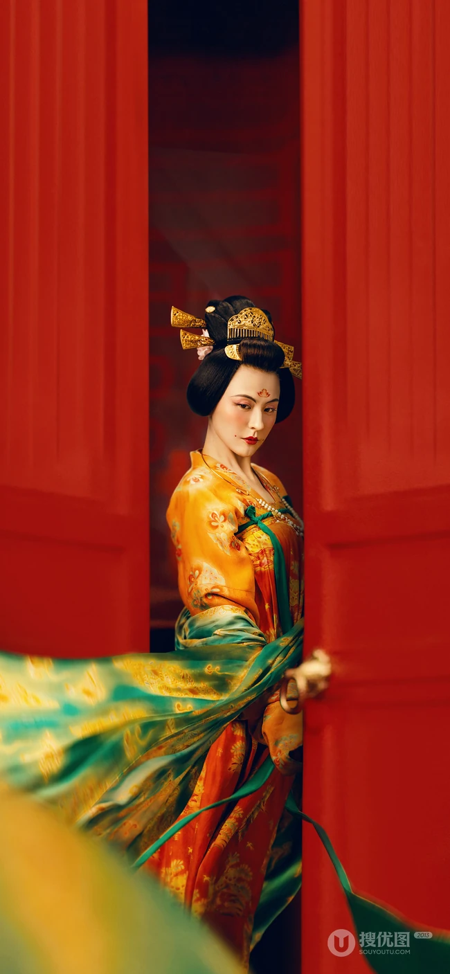 敦煌画风优酷剧集《长安十二时辰》女主角超清2K手机壁纸
