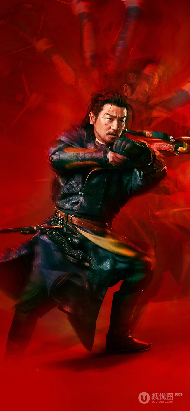 《长安十二时辰》张小敬等男主演炫酷红色炫武手机壁纸，超酷！