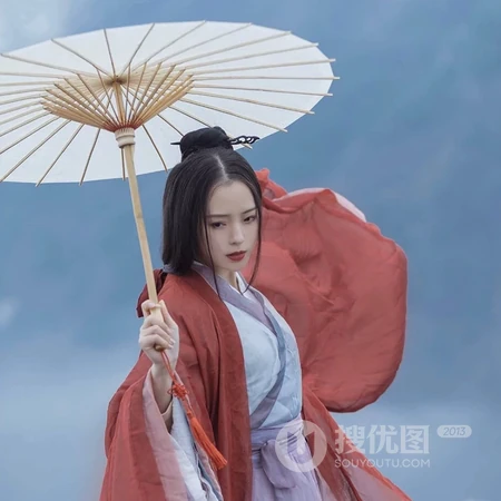 唯美的山水画卷中的不食人间烟火的仙气女生头像图片