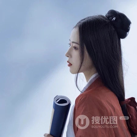 唯美的山水画卷中的不食人间烟火的仙气女生头像图片
