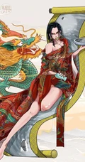 创意中国风画风海贼王角色娜美，索隆炫彩手机桌面
