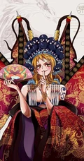 创意中国风画风海贼王角色娜美，索隆炫彩手机桌面