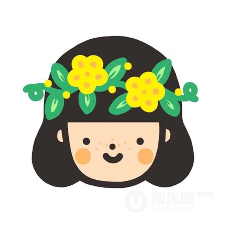 搞怪流鼻涕的卡通男孩女孩创意头像