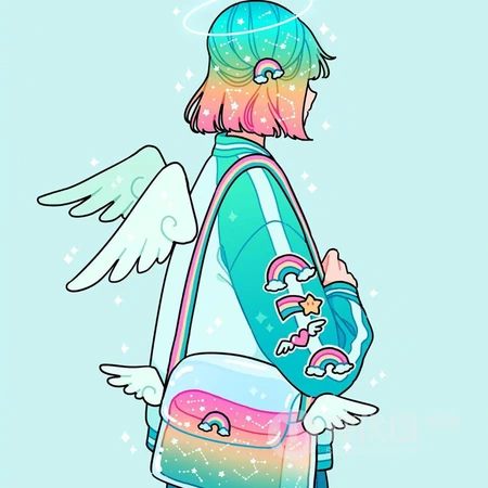 炫彩运动手绘动漫男生女生头像，可爱卡通小兔子情侣头像4.19推荐