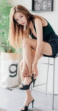 南韩绝美网拍女生佳人Ssovely紧身衣，牛仔裤系列写真图集（一）