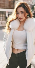 南韩绝美网拍女生佳人Ssovely紧身衣，牛仔裤系列写真图集（一）