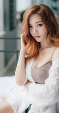 南韩绝美网拍女生佳人Ssovely紧身衣，牛仔裤系列写真图集（一）