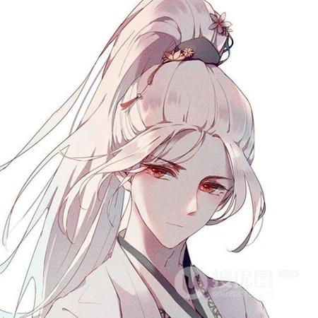手绘唯美古风红衣女子，非常适合爱汉服文化的女生使用的古风QQ头像