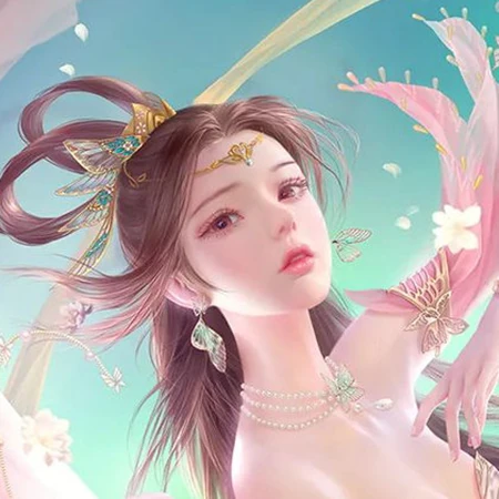 3D惟妙惟肖的手绘古风女子QQ头像