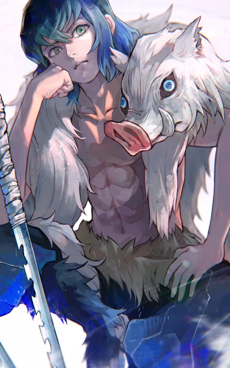 P站画师手绘插画鬼灭之刃&ldquo;我妻善逸&rdquo;手机壁纸图片